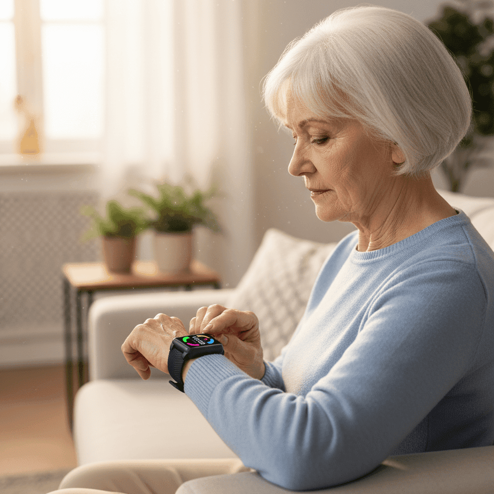 GPS Smartwatch for Seniors with Fall Detection & SOS Button – 4G Location Tracker Watch with Alerts to Contacts, 4 Colors