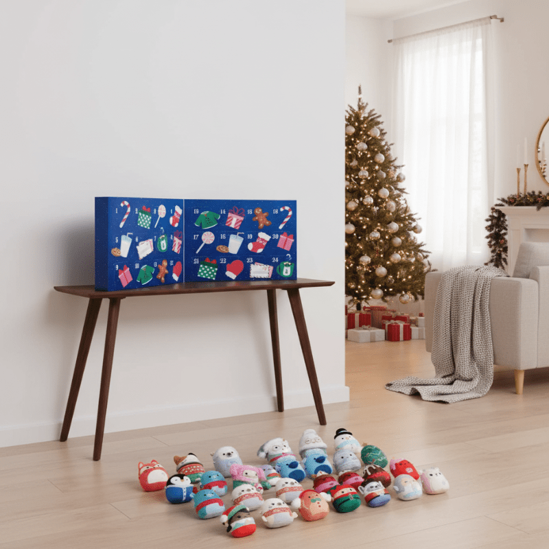 Advent Calendar for Kids – 24 Days of Mini Marshmallow Plush-Style Collectible Figures, Christmas Countdown, Ages 3+