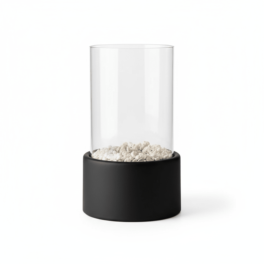 GlowEdge Smokeless Biofireplace in Glass – Portable Table Fireplace for Indoor & Outdoor Use