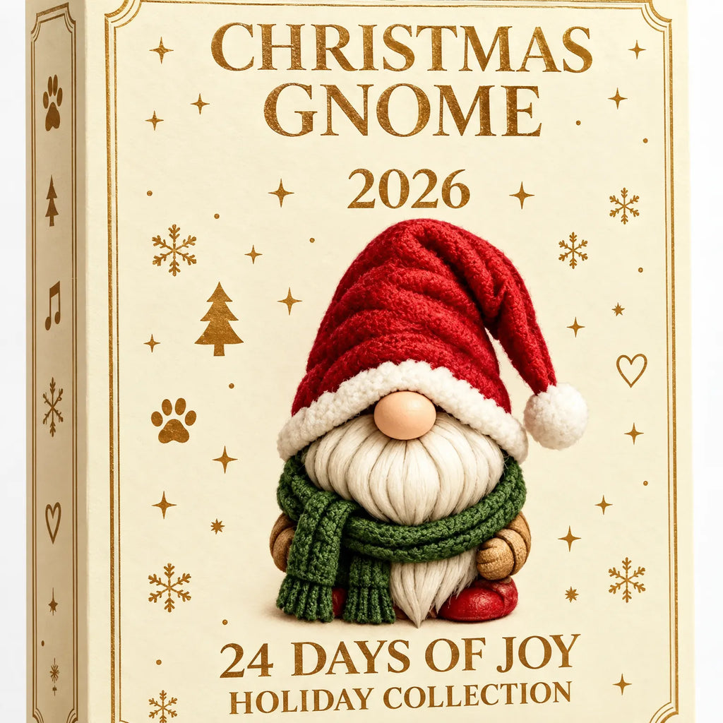Gnome Advent Calendar – 24 Christmas Gnome Acrylic Ornaments in Festive Outfits, Tree Decorations, 10 x 7 in Box