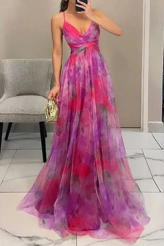 Inspire | Romantic Floral Tulle Dress Pink