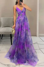 Inspire | Romantic Floral Tulle Dress Purple