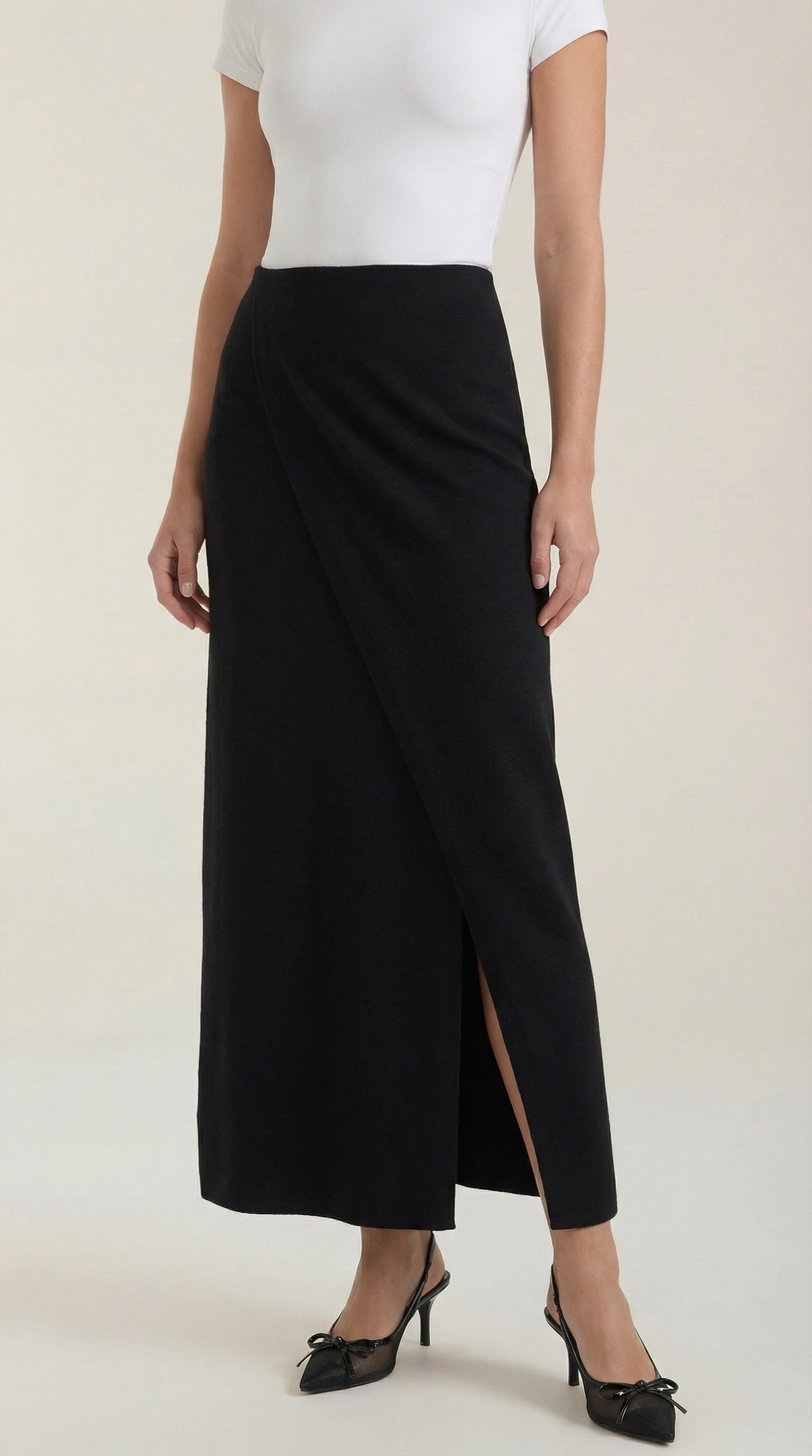 Gwendolyn Knit Wrap Midi Skirt 2