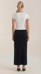 Gwendolyn Knit Wrap Midi Skirt 3