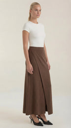 Gwendolyn Knit Wrap Midi Skirt 6
