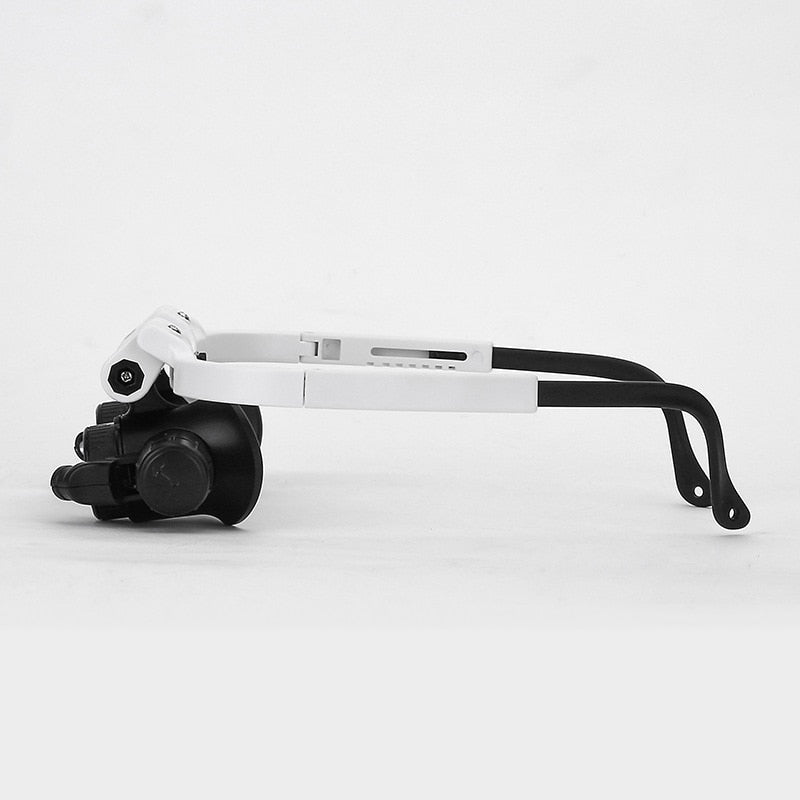 LED Head Magnifier Glasses with 8x, 15x & 23x Magnification – Lighted Headband Magnifier for Hobbies, Jewelry & Precision Work