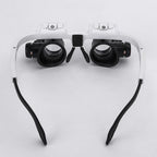 LED Head Magnifier Glasses with 8x, 15x & 23x Magnification – Lighted Headband Magnifier for Hobbies, Jewelry & Precision Work