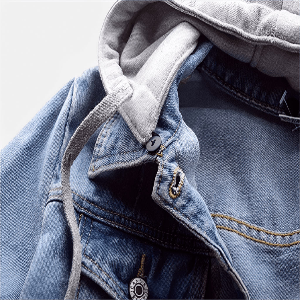 Amore | Long Sleeve Denim Jacket with Removable Hood