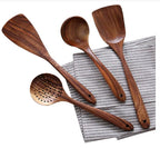 Natural Wooden Kitchen Set – Rustic Wooden Cooking Utensils, Set of 4 or 7 Pieces – RustiCook