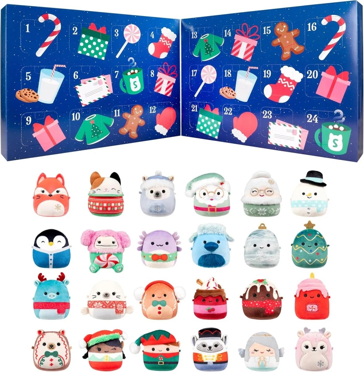 Advent Calendar for Kids – 24 Days of Mini Marshmallow Plush-Style Collectible Figures, Christmas Countdown, Ages 3+ Default Title