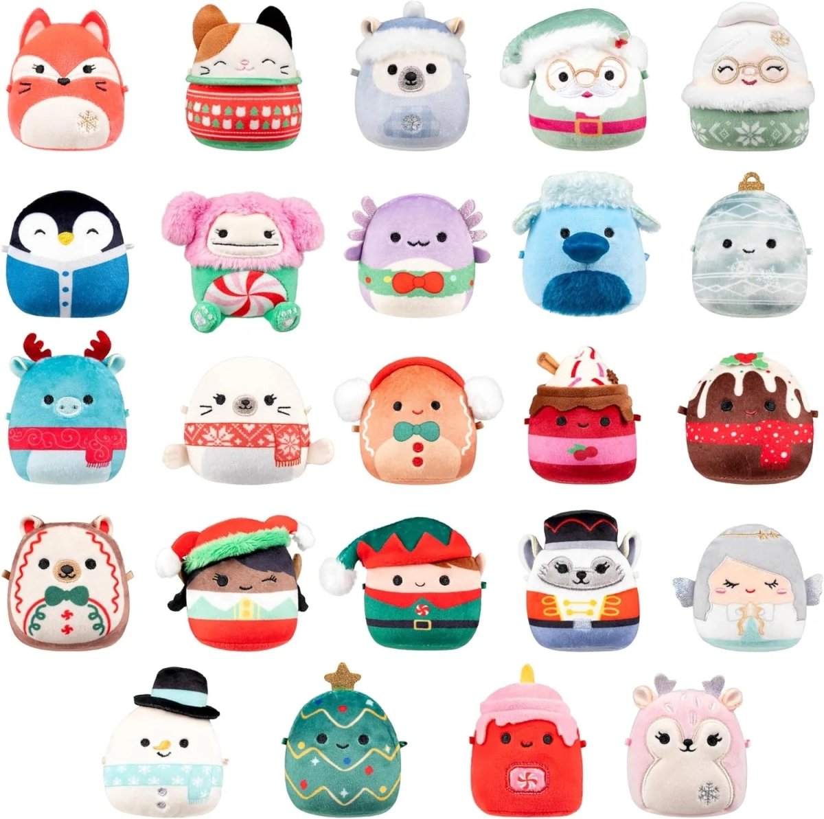 Advent Calendar for Kids – 24 Days of Mini Marshmallow Plush-Style Collectible Figures, Christmas Countdown, Ages 3+