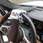 Heavy duty anti-theft steering wheel lock for car Strong Adjustable Protection Reinforced Leather Default