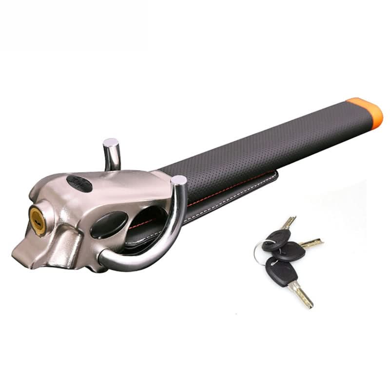 Heavy duty anti-theft steering wheel lock for car Strong Adjustable Protection Reinforced Leather