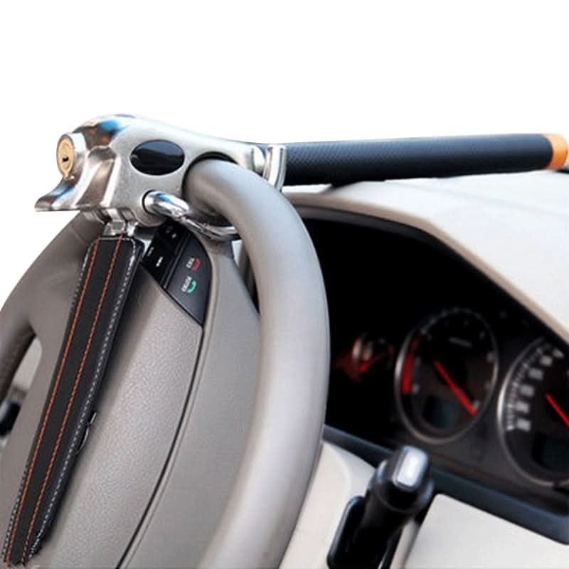 Heavy duty anti-theft steering wheel lock for car Strong Adjustable Protection Reinforced Leather