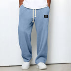 Hommes | Men's Casual Pants with Loose Fit and Elastic Waist 0