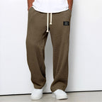 Hommes | Men's Casual Pants with Loose Fit and Elastic Waist 10