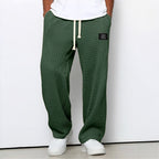 Hommes | Men's Casual Pants with Loose Fit and Elastic Waist 11