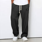 Hommes | Men's Casual Pants with Loose Fit and Elastic Waist 12