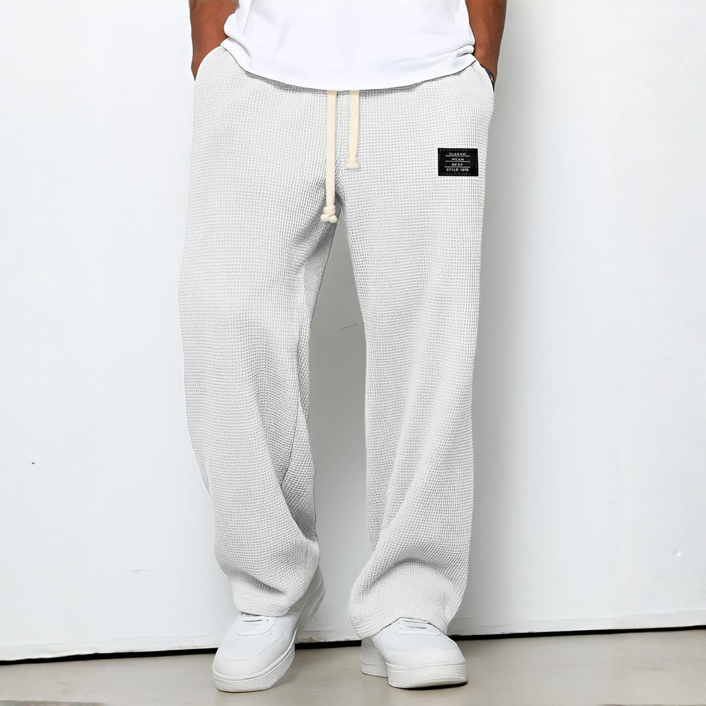 Hommes | Men's Casual Pants with Loose Fit and Elastic Waist 4