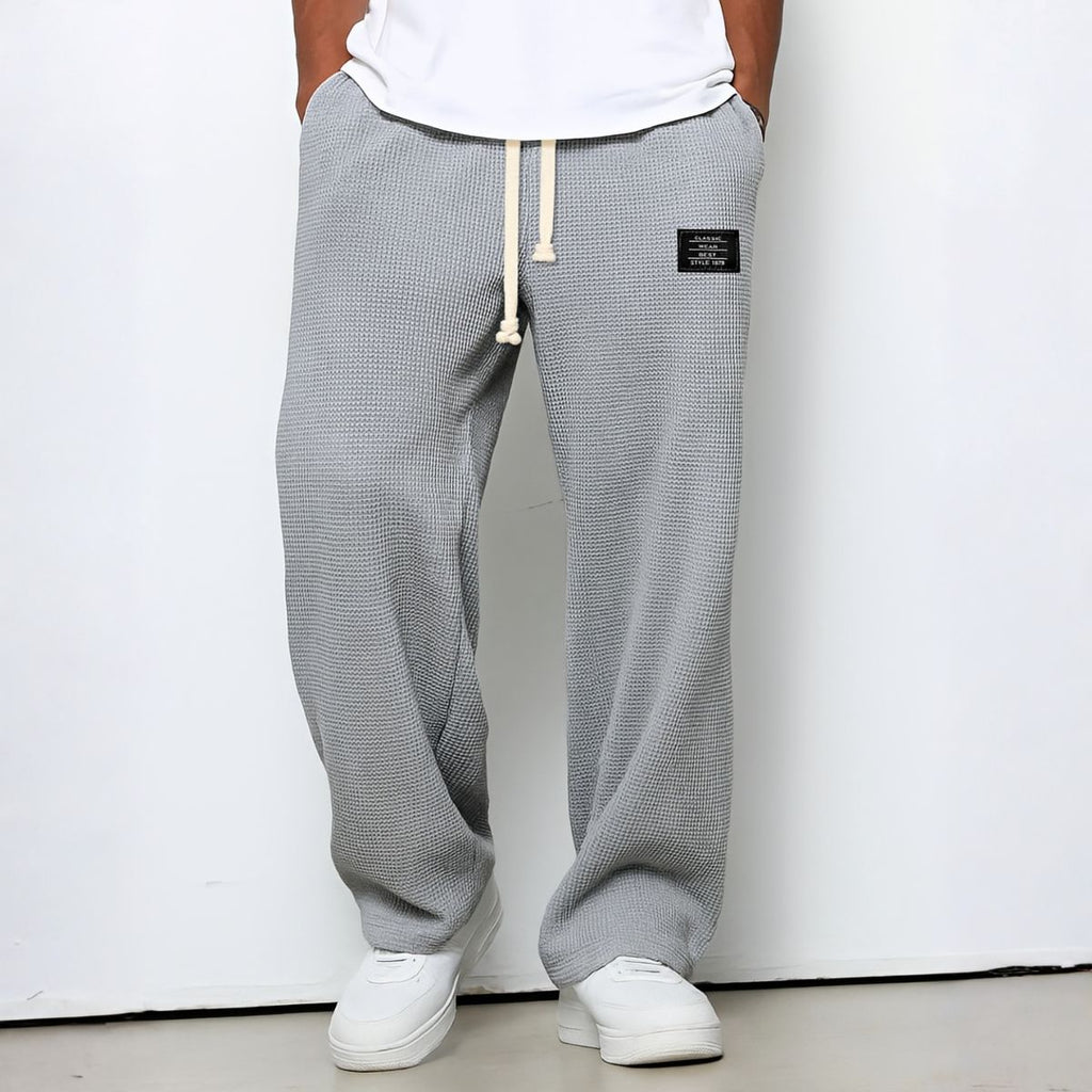 Hommes | Men's Casual Pants with Loose Fit and Elastic Waist 5