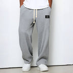 Hommes | Men's Casual Pants with Loose Fit and Elastic Waist 5