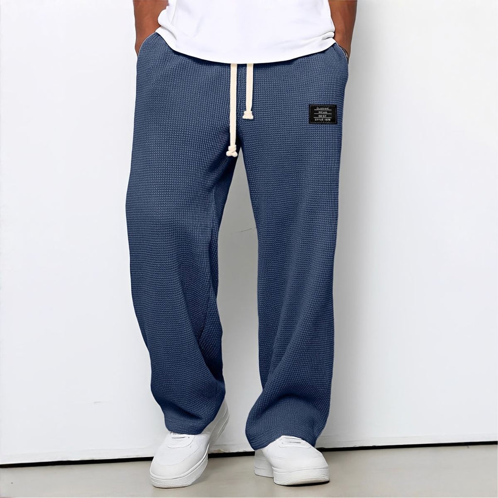 Hommes | Men's Casual Pants with Loose Fit and Elastic Waist 7