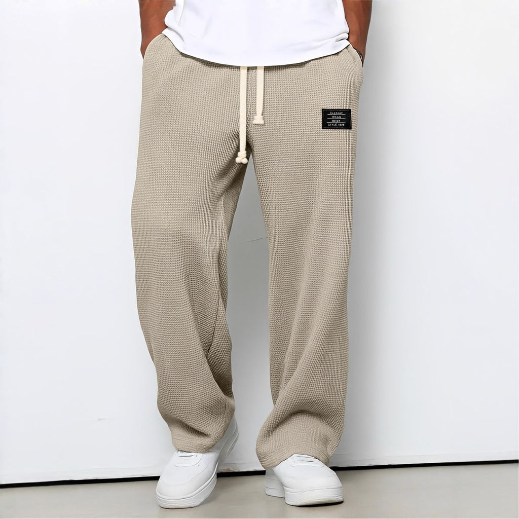Hommes | Men's Casual Pants with Loose Fit and Elastic Waist 8