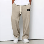Hommes | Men's Casual Pants with Loose Fit and Elastic Waist 8