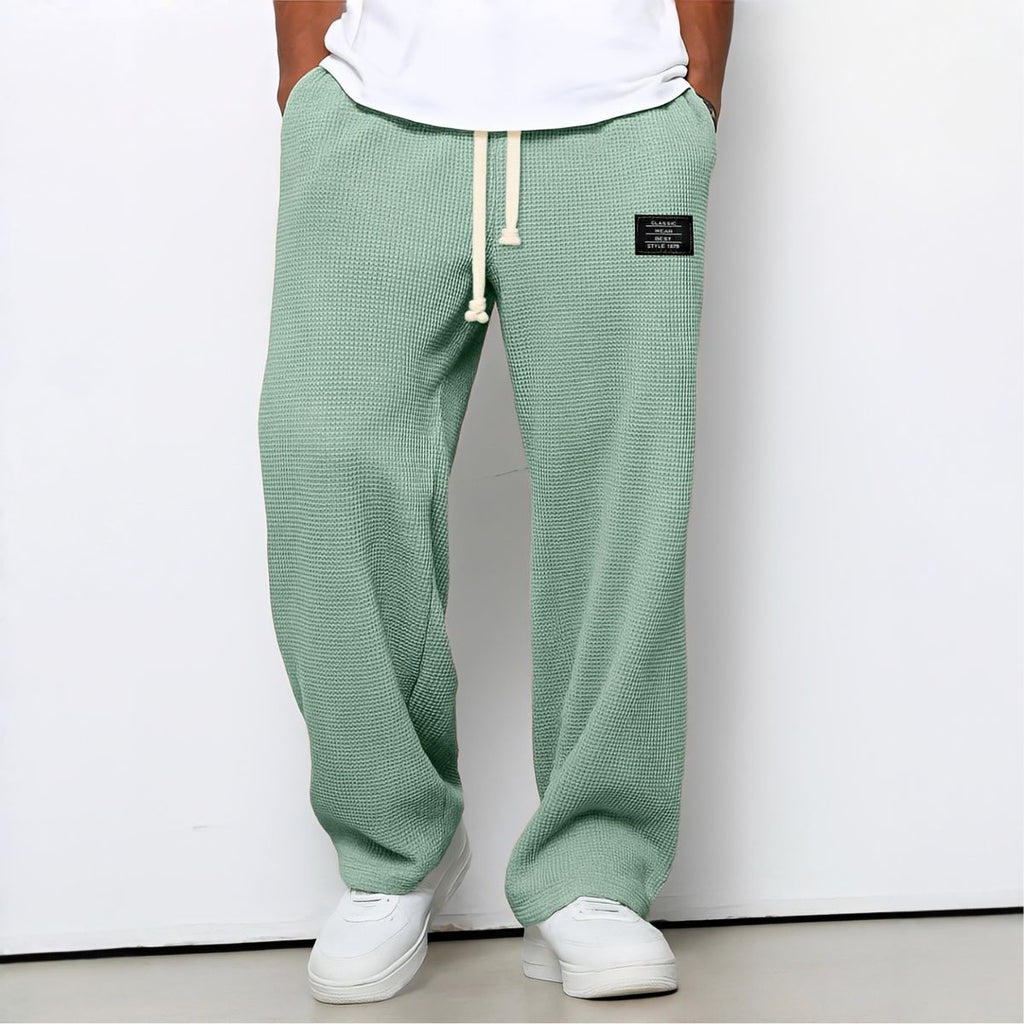 Hommes | Men's Casual Pants with Loose Fit and Elastic Waist 9