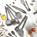 12-Piece Silicone Kitchen Utensil Set – Heat Resistant Cooking Utensils with Stainless Steel Handles – Culinara Pro