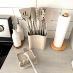 12-Piece Silicone Kitchen Utensil Set – Heat Resistant Cooking Utensils with Stainless Steel Handles – Culinara Pro