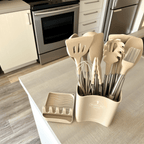 12-Piece Silicone Kitchen Utensil Set – Heat Resistant Cooking Utensils with Stainless Steel Handles – Culinara Pro