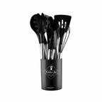 12-Piece Silicone Kitchen Utensil Set – Heat Resistant Cooking Utensils with Stainless Steel Handles – Culinara Pro
