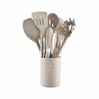 12-Piece Silicone Kitchen Utensil Set – Heat Resistant Cooking Utensils with Stainless Steel Handles – Culinara Pro