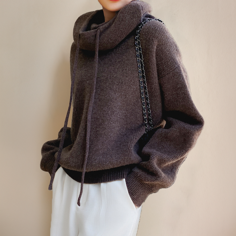 Roque | Women’s Relaxed Fit Knit Cowl Neck Hoodie