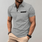 Hugo Classic Men's Polo With Breathable Cotton Comfort Light Gray