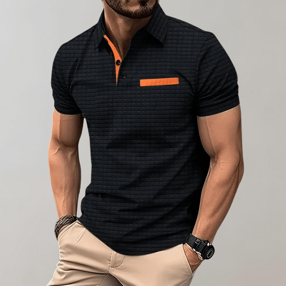 Hugo Classic Men's Polo With Breathable Cotton Comfort Black
