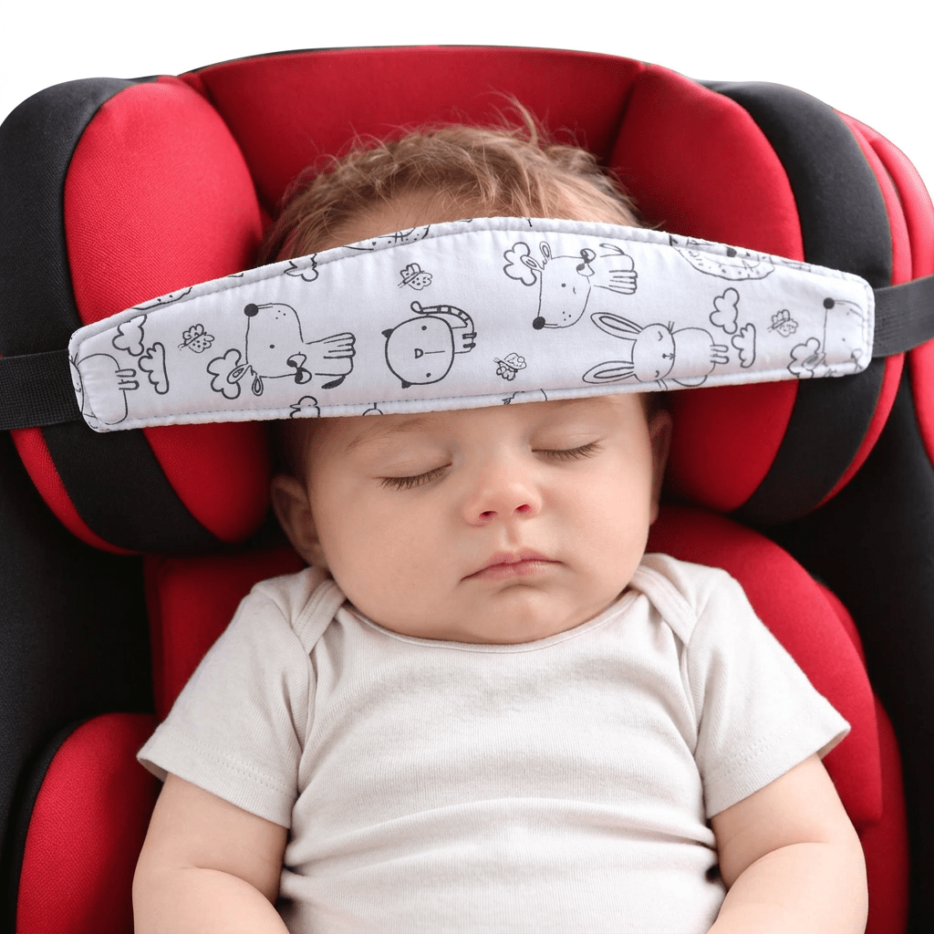 Child Headrest for Car Seat – Adjustable Head Support for Sleeping in Car Seat, Soft & Breathable, Gray, Dinosaur, Ocean or Pink