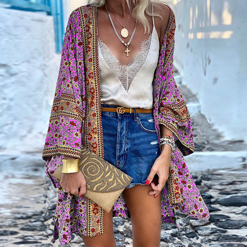 Dôre | Bohemian Mid-Length Knit Cardigan