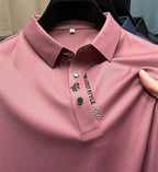 Mane | Stylish and Crease-Resistant Men’s Polo Shirt in Stretch Cotton Pink
