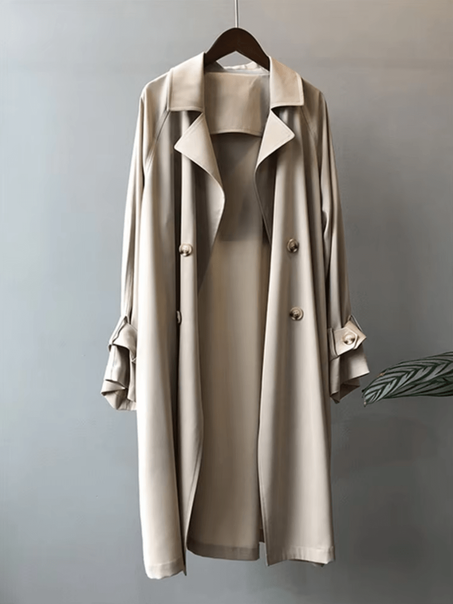 Chāme | Classic Long Waterproof Trench Coat Beige