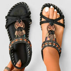 Katrijn | Stylish Women's Boho Sandals Graphite Black