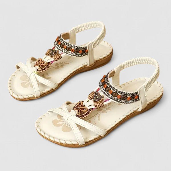Katrijn | Stylish Women's Boho Sandals White Athens