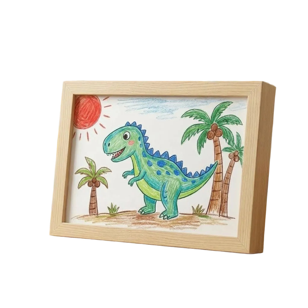 Children's Display Frame with Storage for Artwork and Craft Projects
