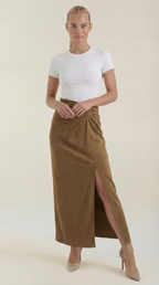 Kristin Wrap Front Midi Skirt 0