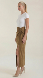 Kristin Wrap Front Midi Skirt 1