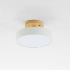 Modern LED Ceiling Lamp – Wood & Acrylic Flush Mount Ceiling Light for Bedroom, Dining & Living Room, 5 Colors – LunaLux