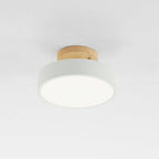 Modern LED Ceiling Lamp – Wood & Acrylic Flush Mount Ceiling Light for Bedroom, Dining & Living Room, 5 Colors – LunaLux