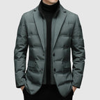 Calico | Men's Quilted Jacket | Button Front Design Green