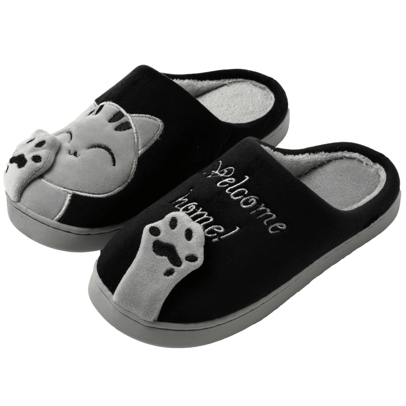 Ladies' Slippers with Cats - Soft Slippers & House Shoes